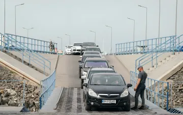 Очередь автомобилей на паромном КПП «Орловка» после удара Shahed: оформление приостановлено, поток перенаправляют