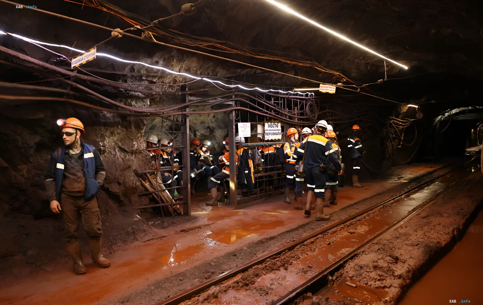 Coal miners in an underground mine as Russia prepares to close unprofitable coal companies amid record losses