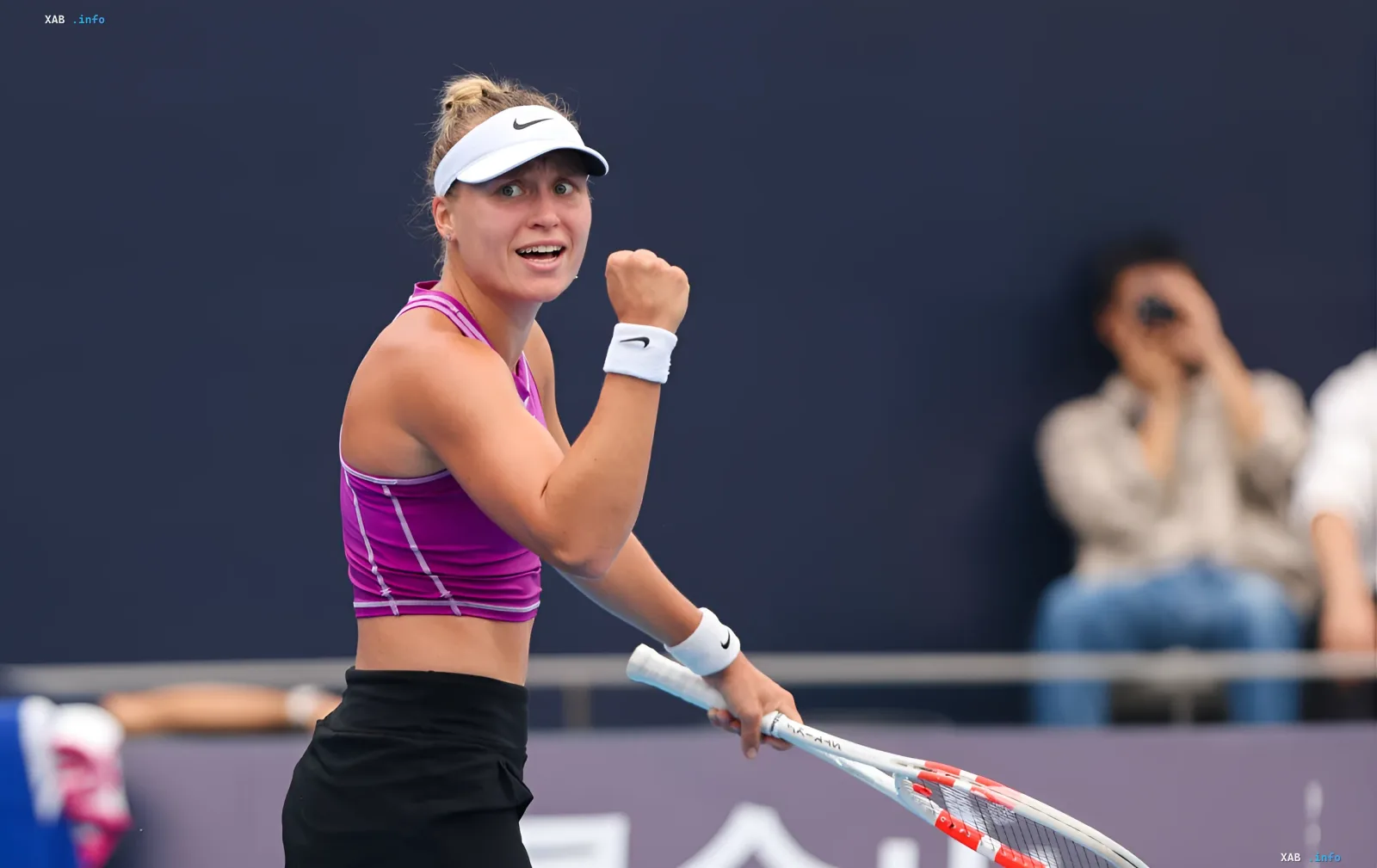 Мария Стародубцева празднует победу на US Open