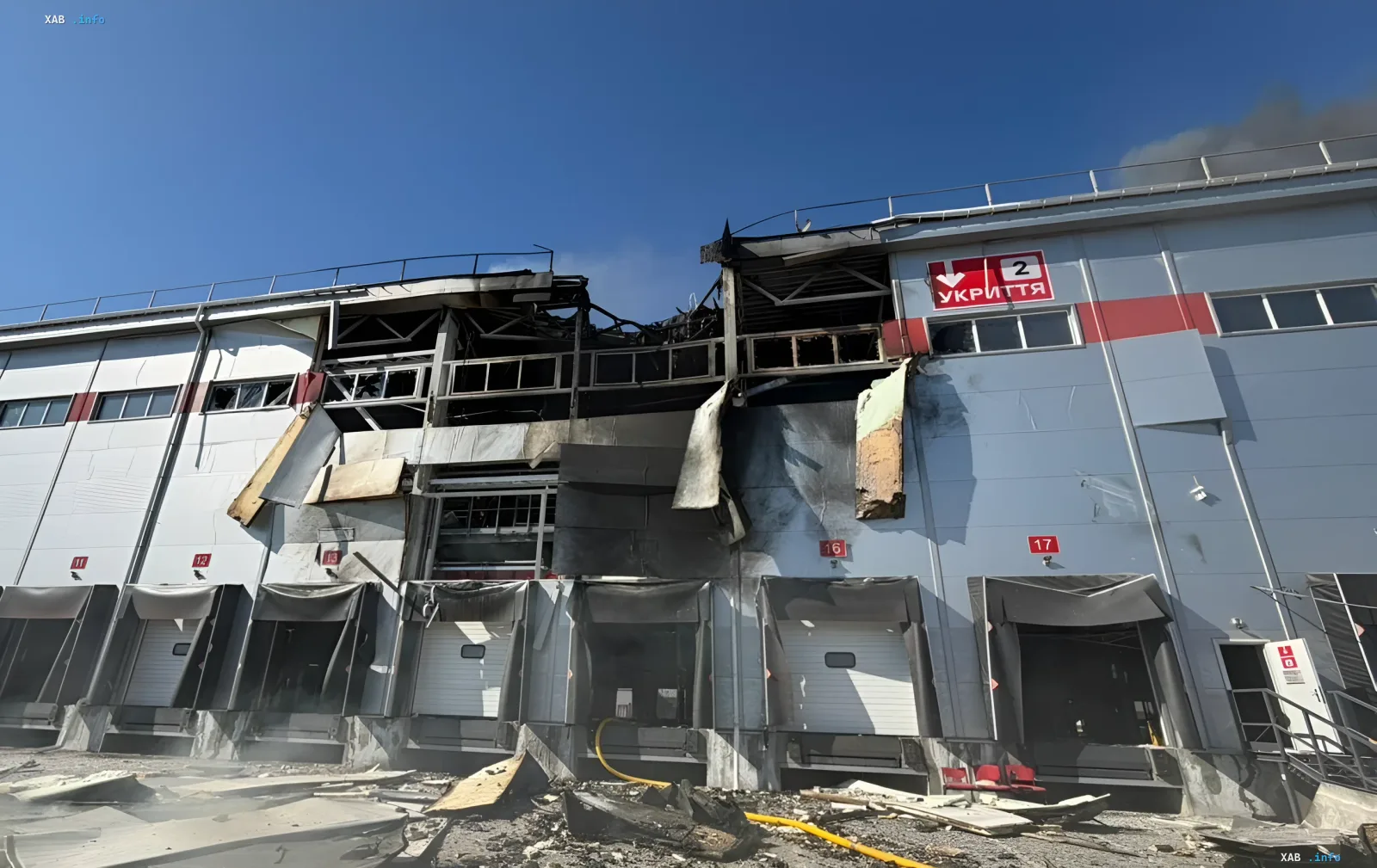 Damage to Nova Poshta terminal building in Odesa region after Russian attack