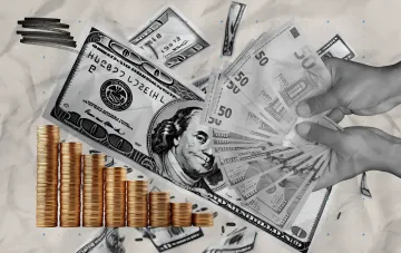 Wechselkurse am 2. September 2026: Hände mit US-Dollar und 50-Euro-Scheinen vor goldenen Münzen — wo Währung am besten kaufen und verkaufen