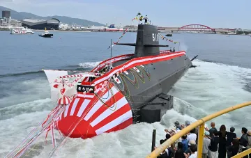 Спуск на воду японской подводной лодки нового поколения, которая может стать платформой для гиперзвуковых ракет