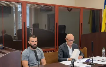 SBU officer in the Pechersk court during the hearing on the shootout with GUR on Shumsky Street