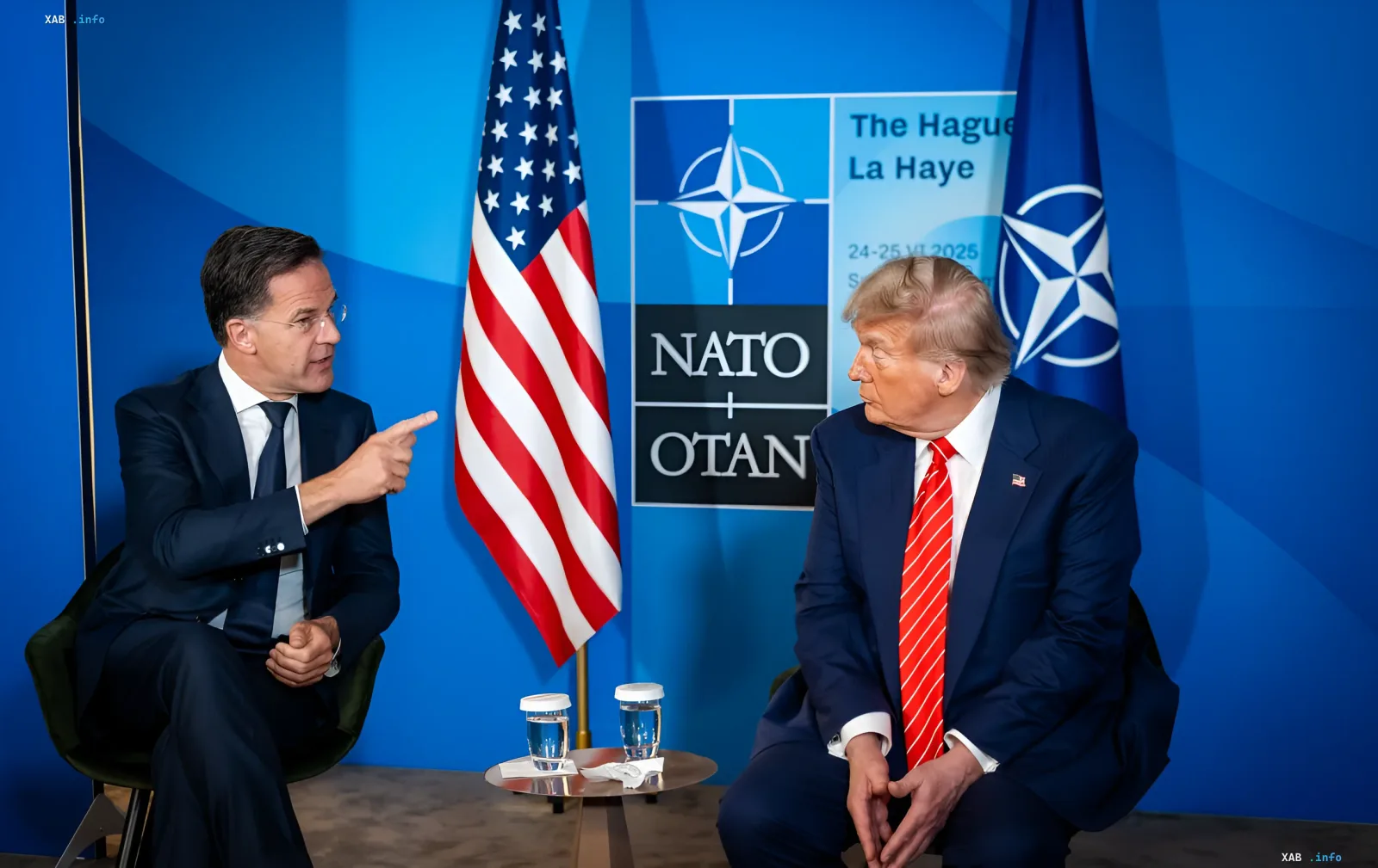 Генсек НАТО Марк Рютте и Дональд Трамп на саммите в Гааге обсуждают оборону альянса перед учениями «Северный Викинг»
