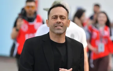 Trainer des Lwiwer Klubs Karpaty bei der UPL-Auszeichnungszeremonie für den Trainer des Monats August