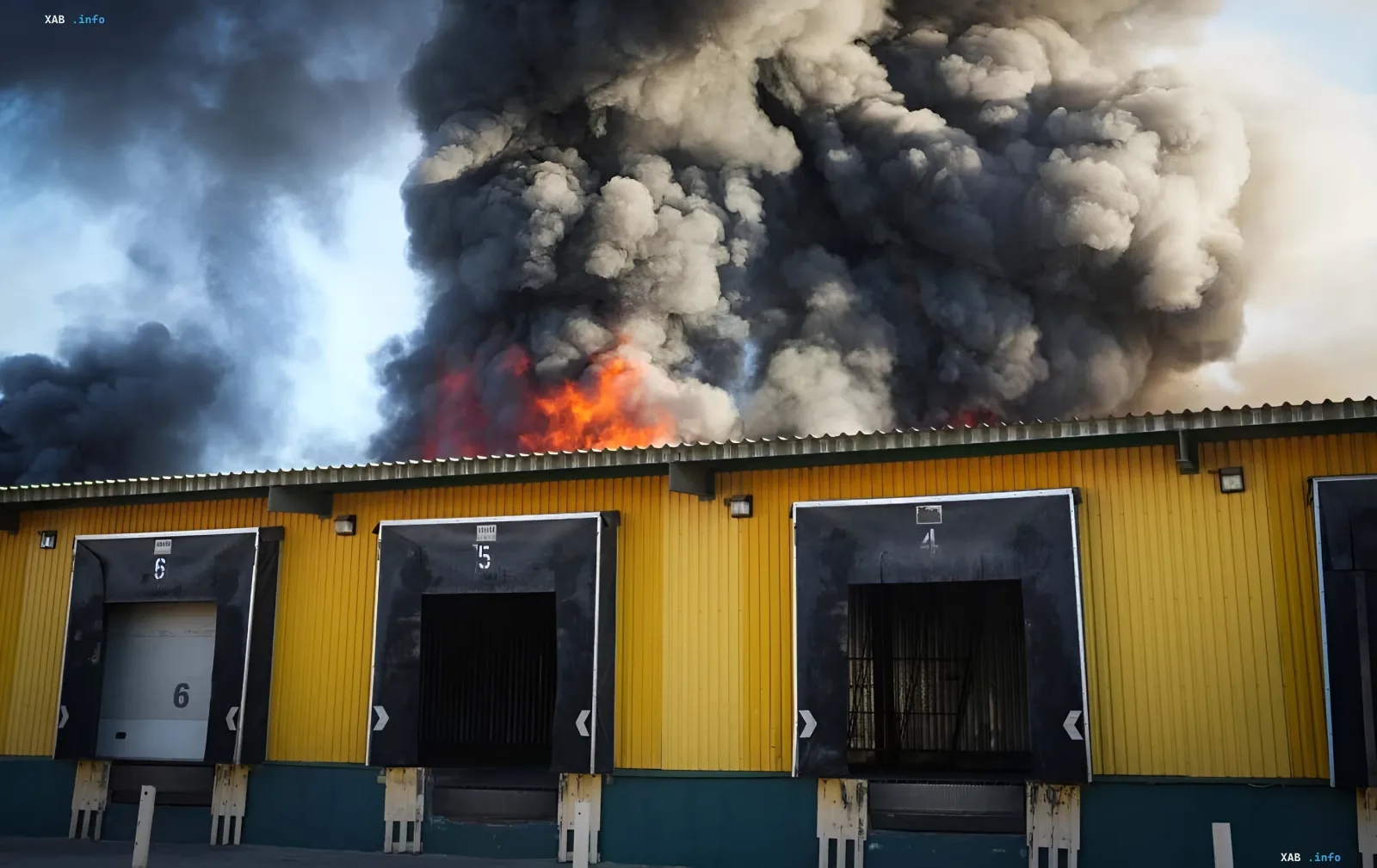 Вогонь і густий чорний дим над промисловим об'єктом у Миколаєві після російського удару