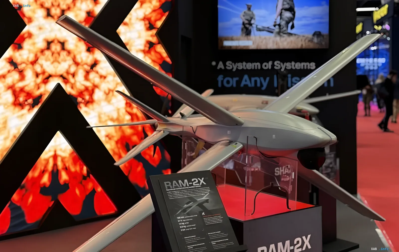 Дрон RAM-2X от Ukrspecsystems с Х-образным крылом на выставке: ударный БПЛА для поражений ПВО
