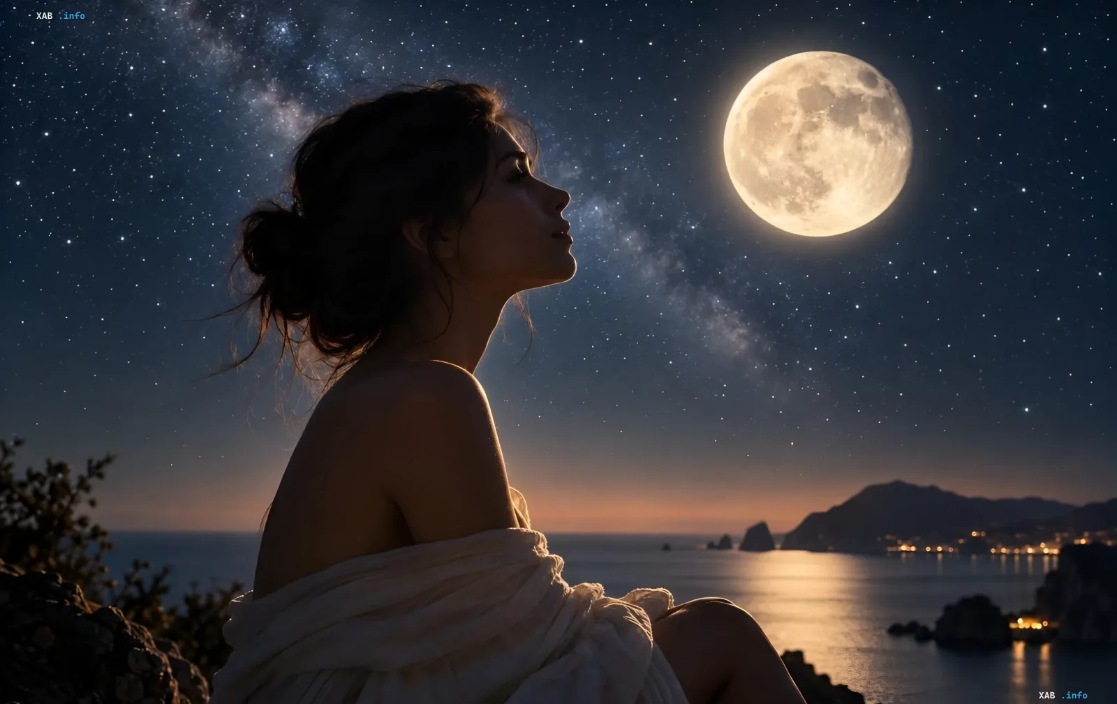 Woman in profile gazing at the full moon and Milky Way: Lilith enters Capricorn — astrologer names 4 signs that will benefit