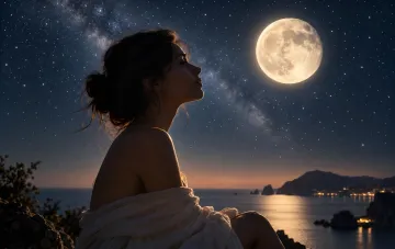 Woman in profile gazing at the full moon and Milky Way: Lilith enters Capricorn — astrologer names 4 signs that will benefit