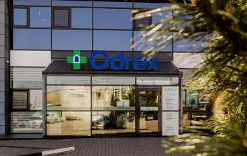 Entrance to the Odrex clinic in Odesa where a patient reportedly died