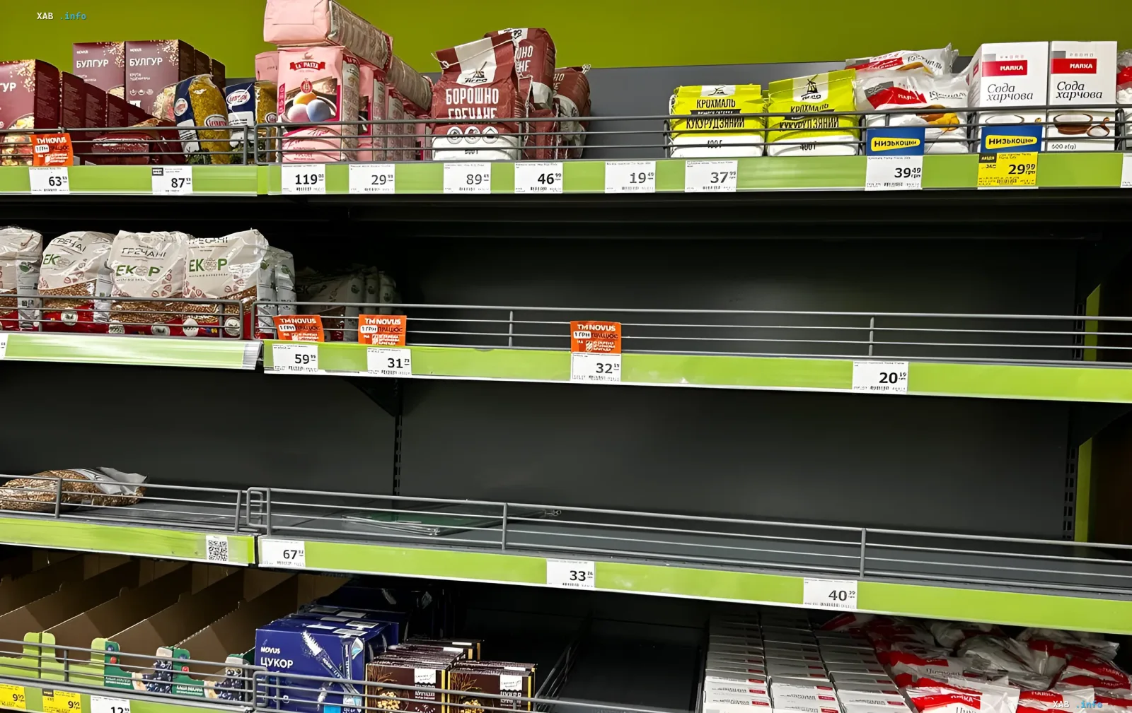 Полки магазина с дефицитом продуктов: на фоне заявлений Минагро о логистике товары исчезают с витрин