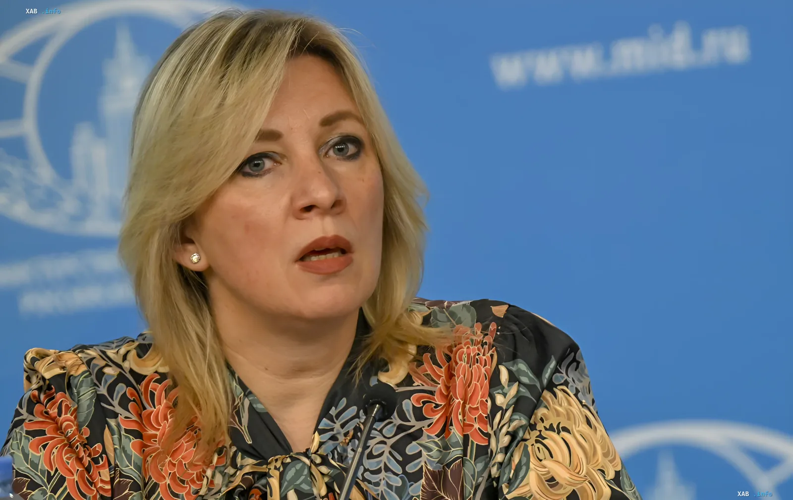 Мария Захарова на брифинге в МИД России критикует заявление Сикорского о воздушном превосходстве