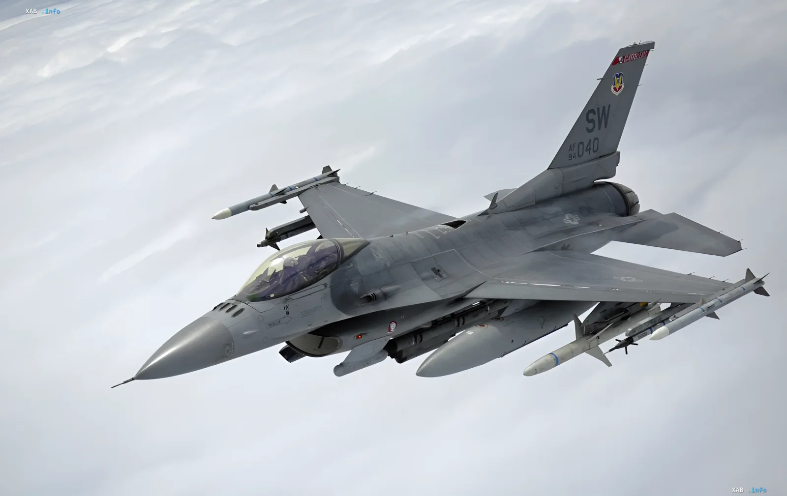 Истребитель НАТО F-15 Eagle в полёте — перехват дрона, нарушившего воздушное пространство Литвы со стороны Беларуси