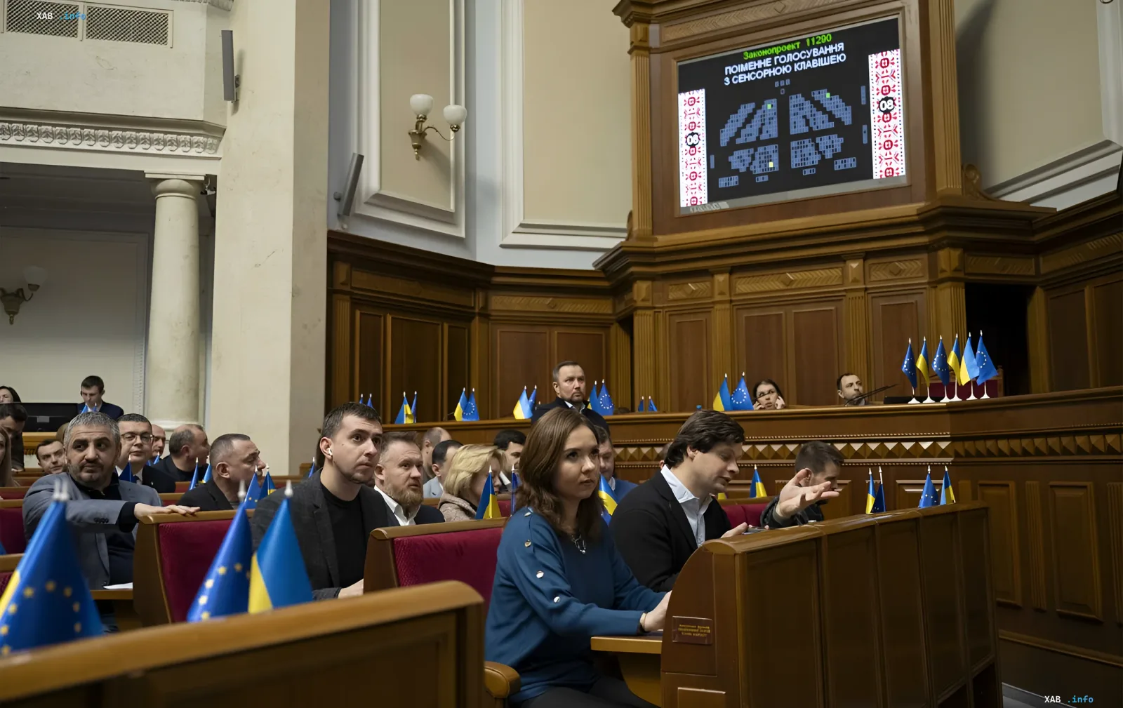 Abstimmung im Plenum der ukrainischen Werchowna Rada über das Gesetz zur Besteuerung internationaler Pakete
