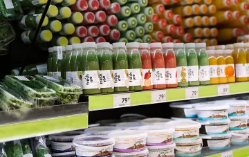 Prices of groceries and juices on supermarket shelves in Ukraine amid the VAT increase to 21% and rising inflation
