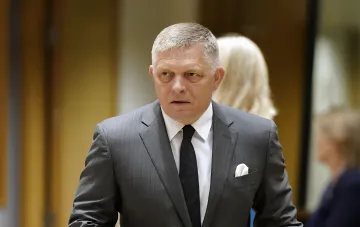 Robert Fico in a grey suit at an official event: Slovakia's stance on NATO Article 5