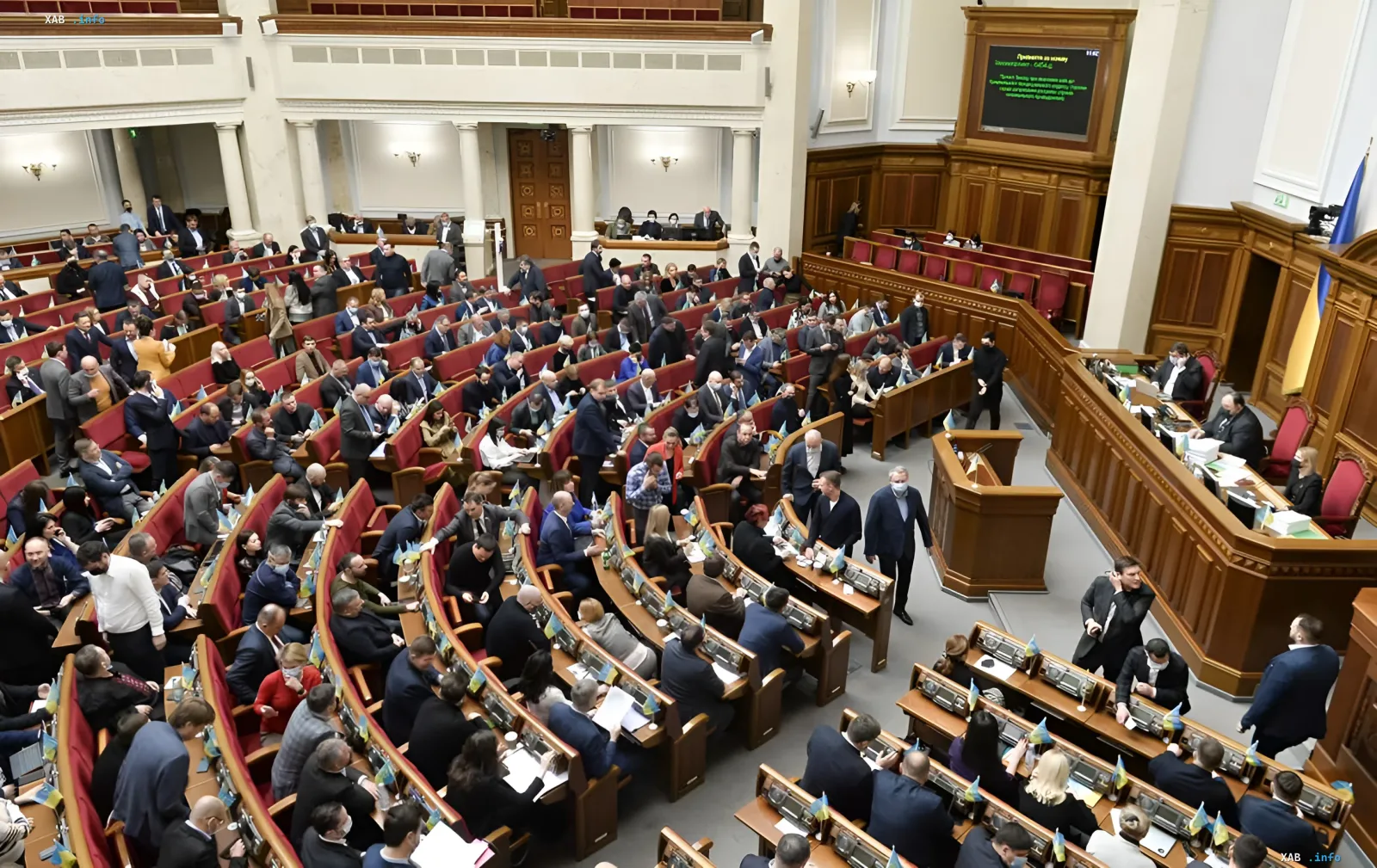 Зал заседаний Верховной Рады Украины, на резервный «план Б» работы которого в бюджете заложили 263 млн гривен