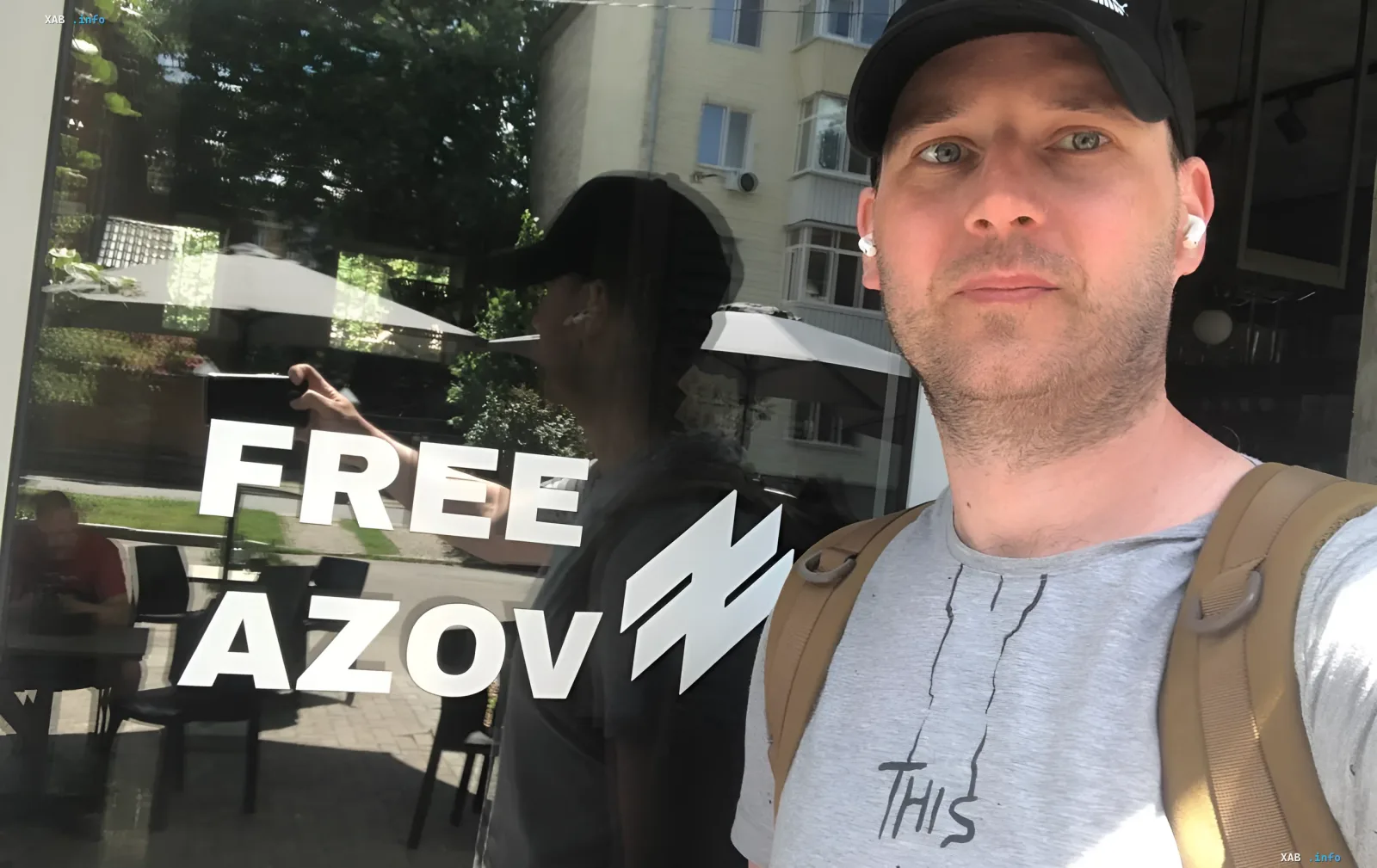 Mariupol resident Pyotr Suprun in front of a FREE AZOV window — recovery after four years of captivity