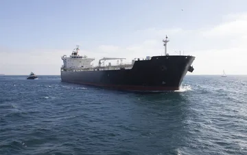 Oil tanker at sea amid India's planned sharp cut in Russian oil purchases after US sanctions