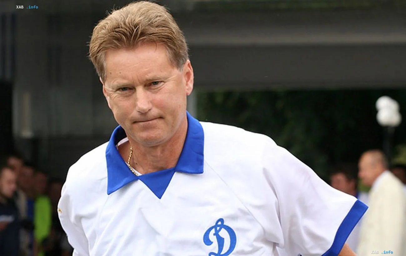 Leonid Burakh in a Kyiv Dynamo shirt recalling his work with Valeriy Lobanovskyi