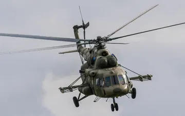 Russian Mi-8 helicopter in flight that violated Polish airspace