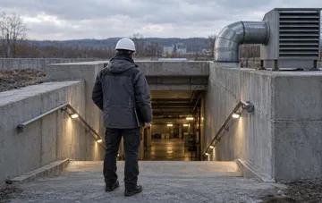 Engineer in a hard hat at the entrance to an underground defense factory in Ukraine: Ministry of Defense opens sites to private investment