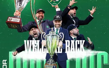 Igor Jovichevic with Ludogorets trophies — collage for the news about the Croatian coach's return to the Bulgarian giant