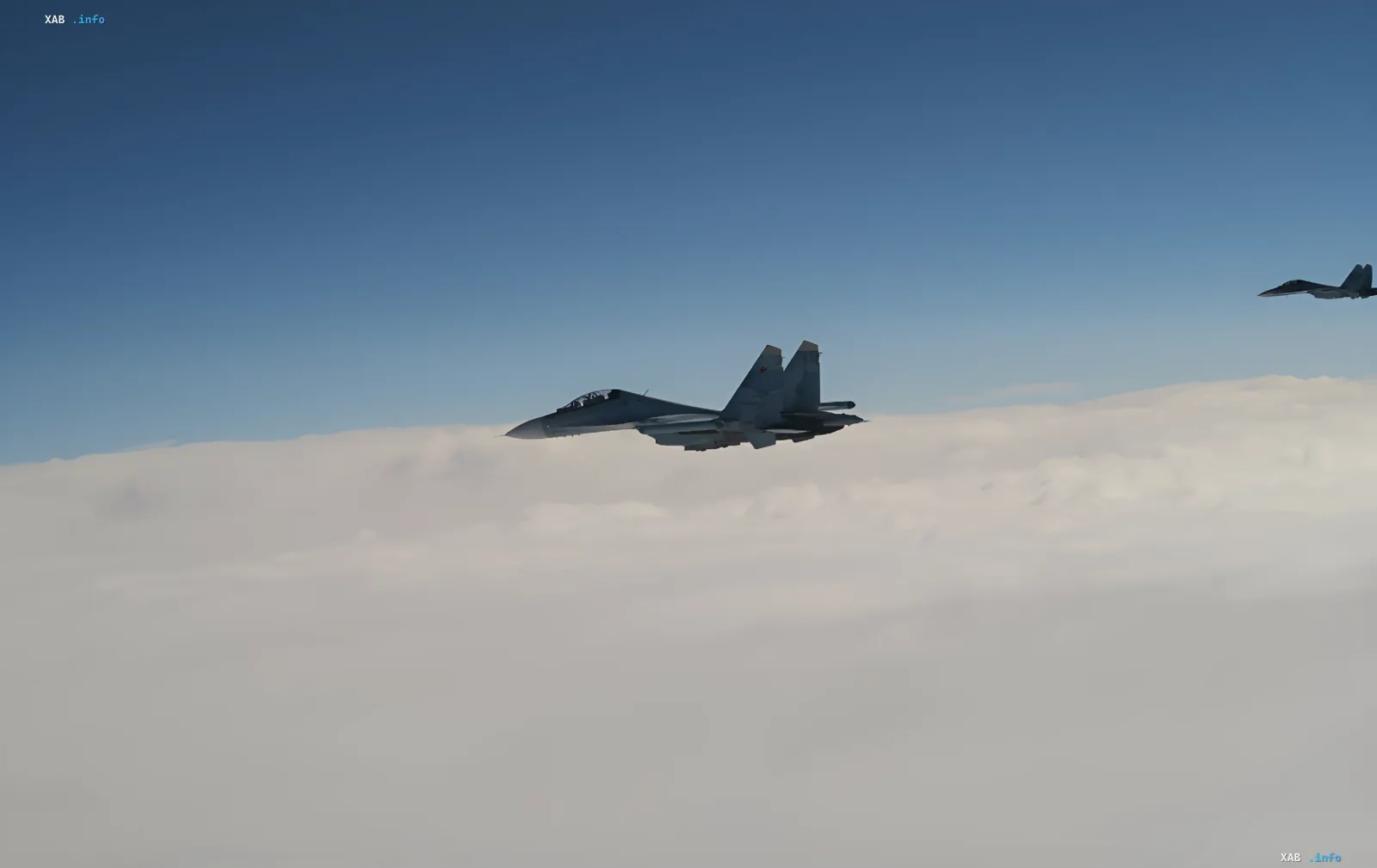 Fighter jets of Finland and Sweden during a joint interception of Russian aircraft over the Baltic