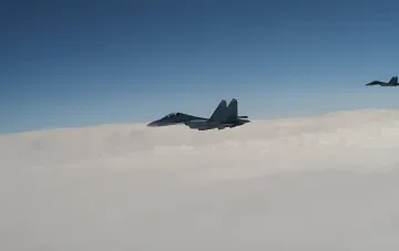 Fighter jets of Finland and Sweden during a joint interception of Russian aircraft over the Baltic