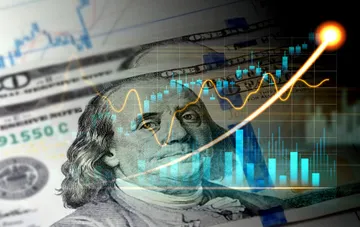 Курс доллара США 25 сентября 2026: график роста на фоне купюры 100 долларов и сравнение цен покупки валюты в украинских банках