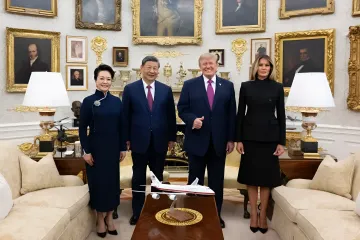 Си Цзиньпин и Дональд Трамп на переговорах в Белом доме