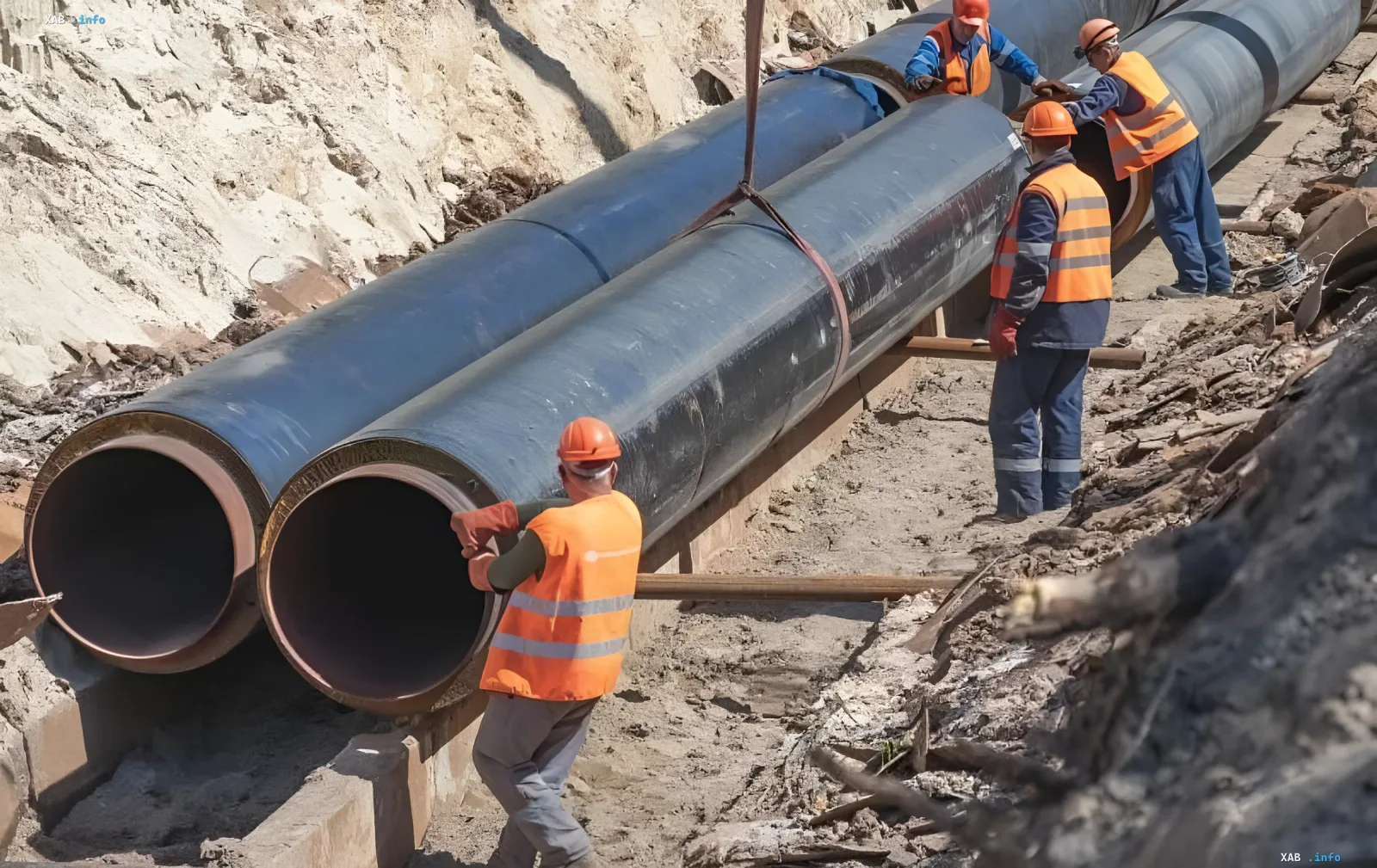 Прокладка резервной теплотрассы на Теремках в Киеве