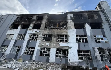 Последствия удара по дата-центру Cosmonova