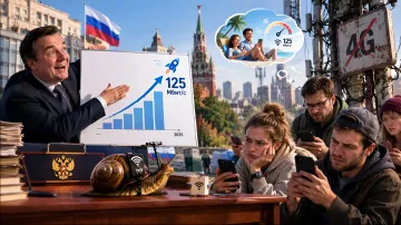 Смартфон с индикатором скоростного мобильного интернета 5G