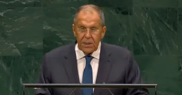 Министр иностранных дел России Сергей Лавров на сессии Генеральной Ассамблеи ООН