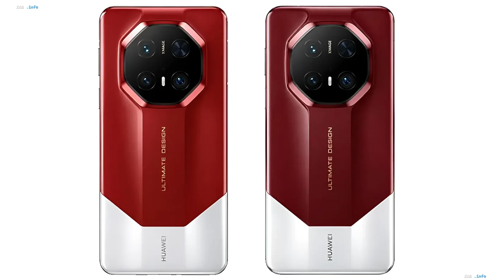 Рендеры смартфона Huawei Mate 90 RS Ultimate Design в красном и светлом оформлении