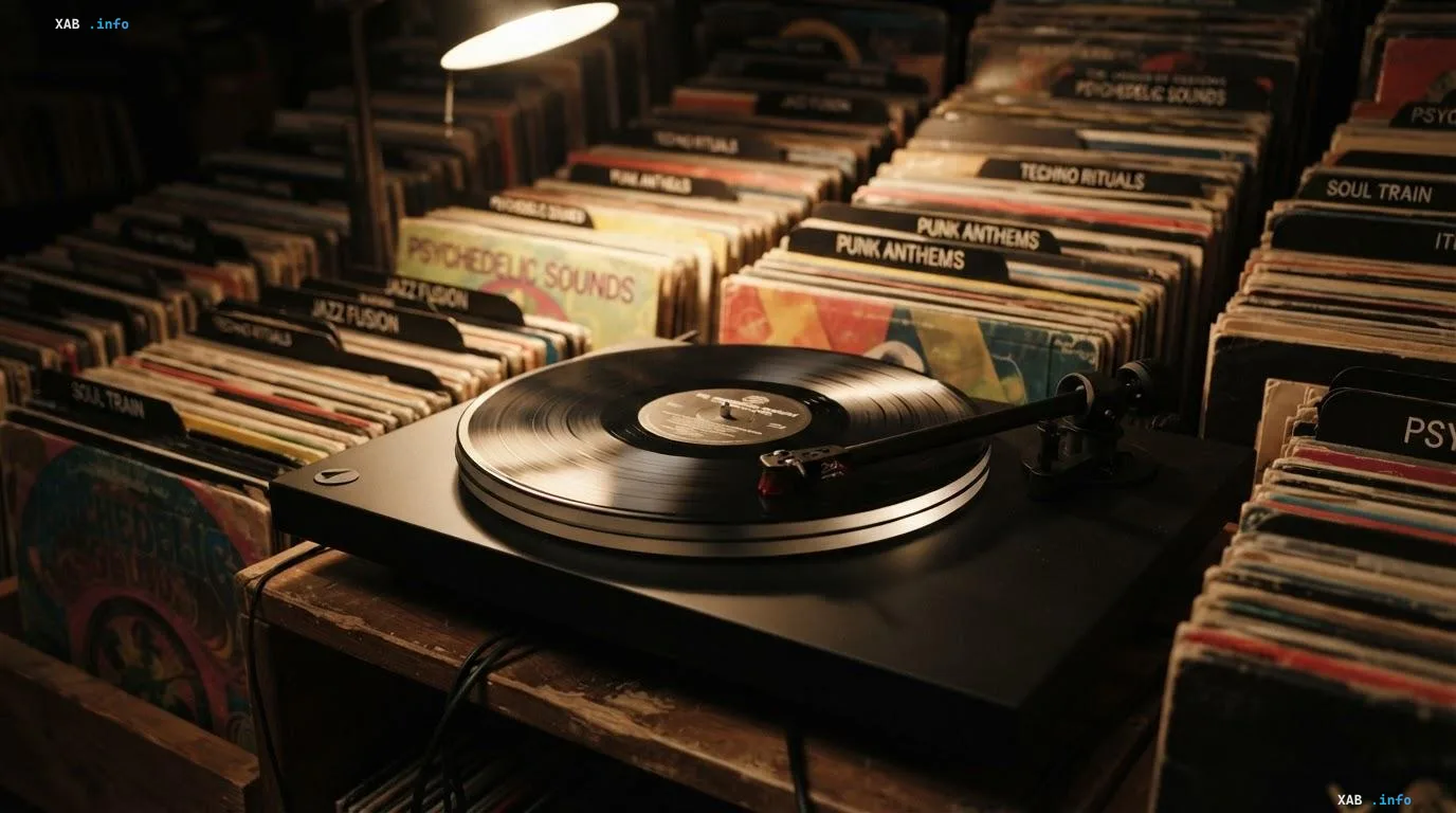 Gefälschte Schallplatten und alte Pressen in einer illegalen Produktionsstätte in Großbritannien