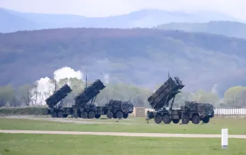 Patriot air defense system launch
