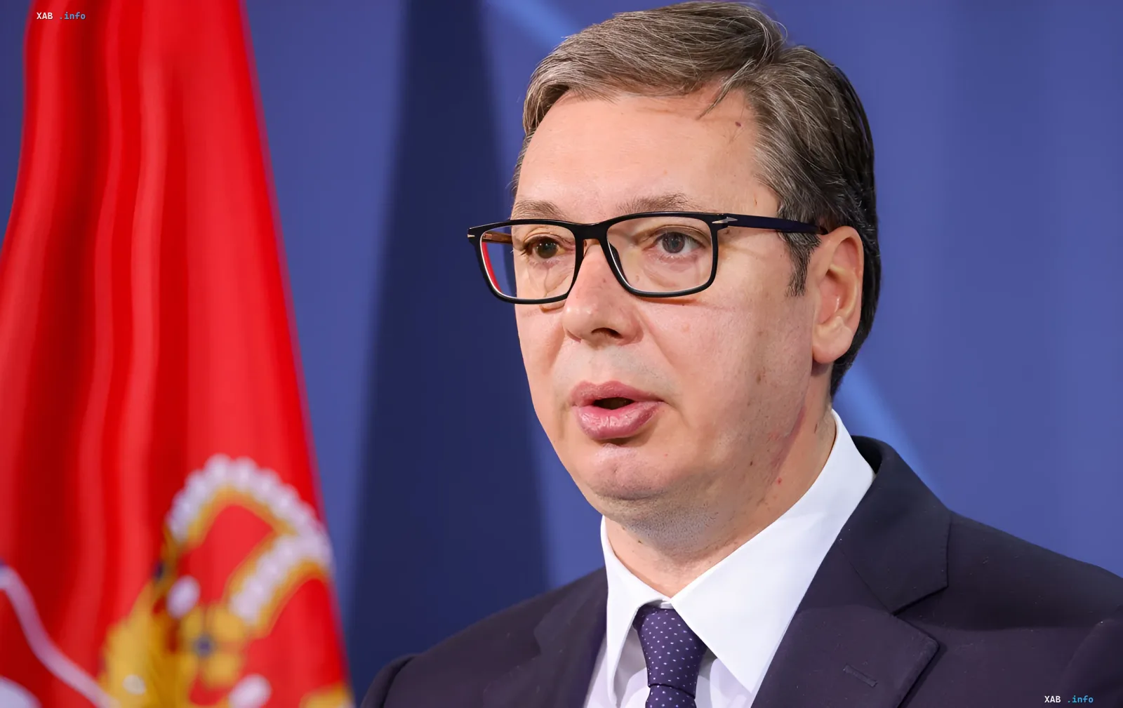 Президент Сербии Александар Вучич во время выступления