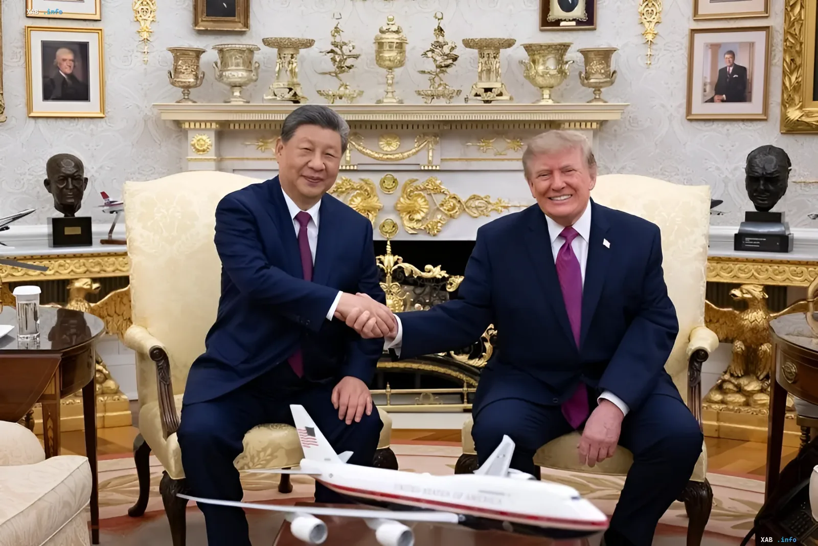Си Цзиньпин и Дональд Трамп на встрече в Вашингтоне
