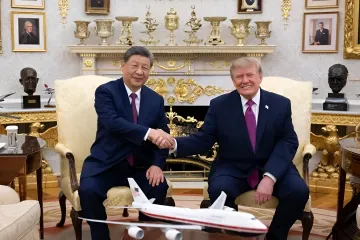 Си Цзиньпин и Дональд Трамп на встрече в Вашингтоне