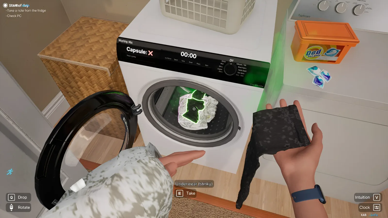 Интерфейс игры Woman Simulator в Steam с элементами быта