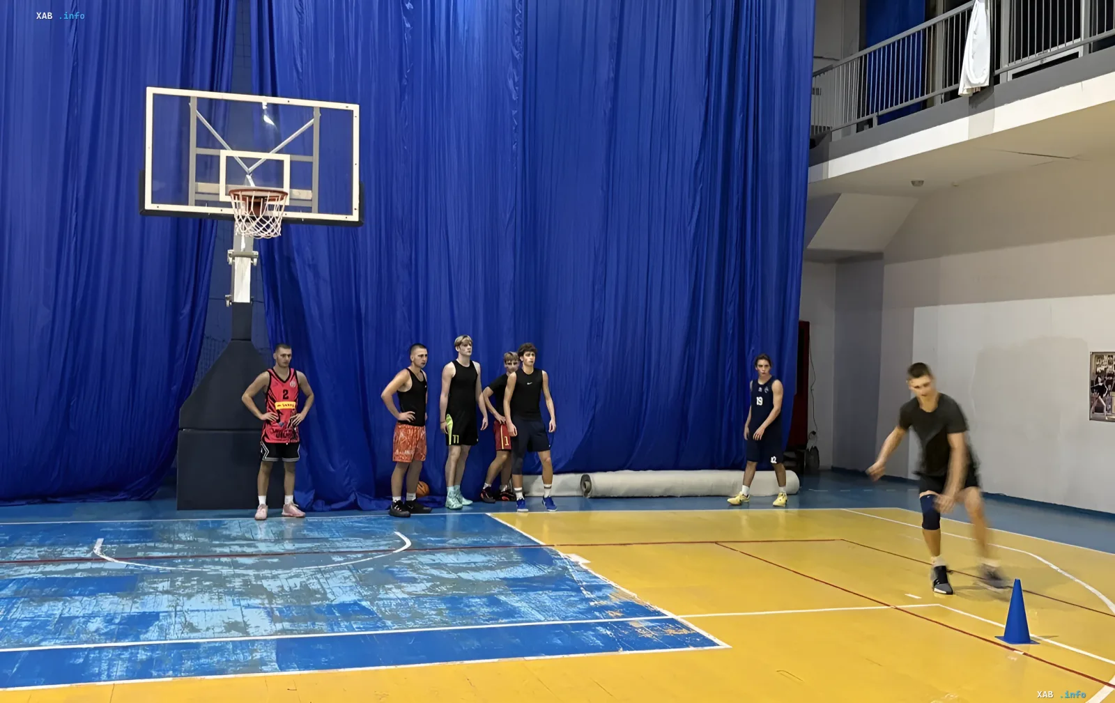 Young basketball players of Kharkivski Sokoly during training