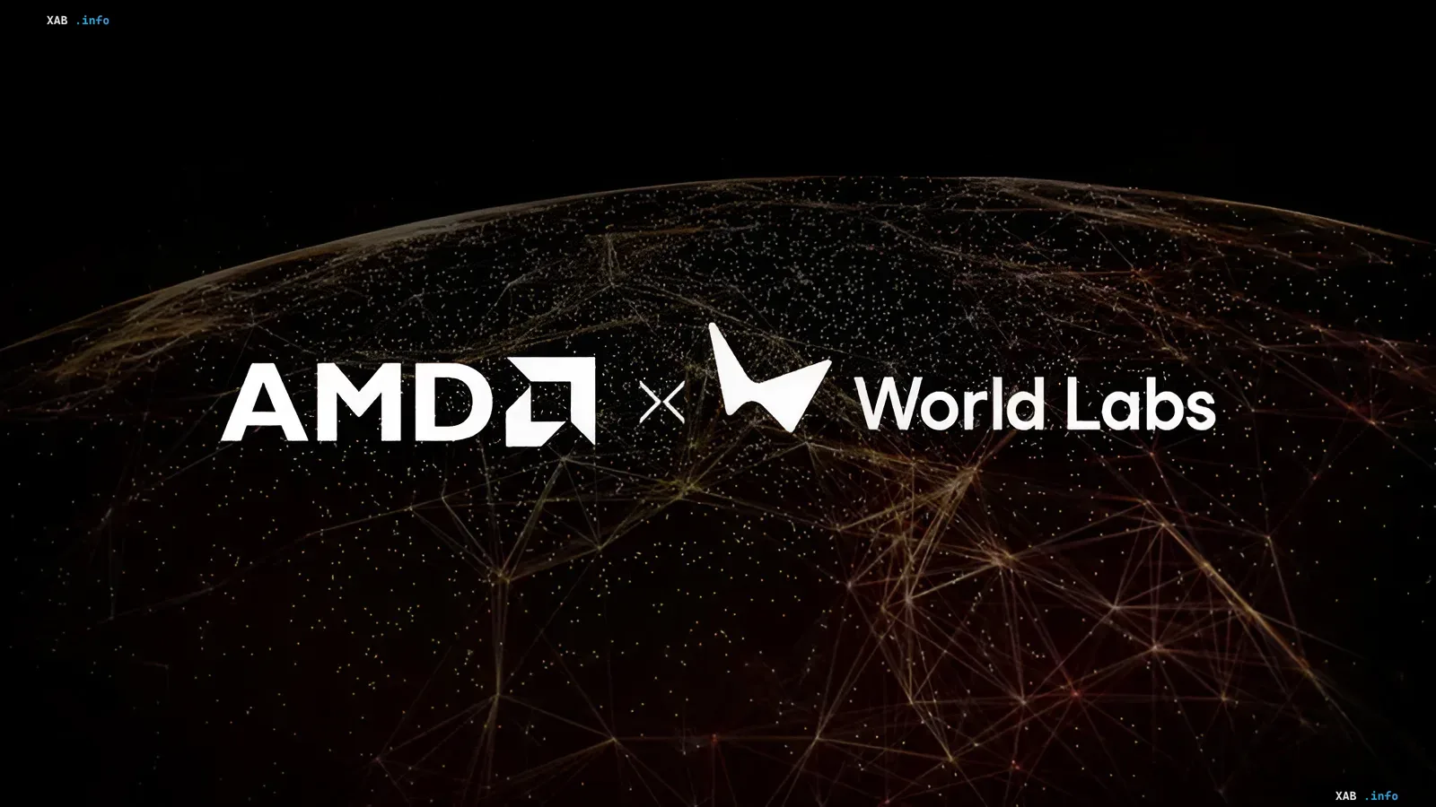 Логотип и офисные пространства AMD и World Labs
