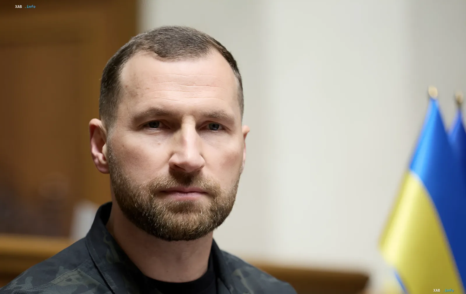 Der ukrainische Verteidigungsminister Jewhen Chmara bei einer Besprechung