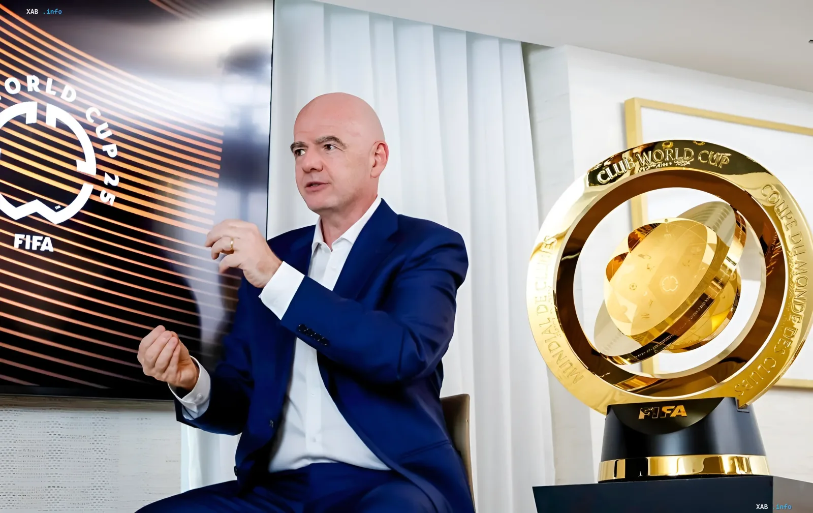 FIFA President Gianni Infantino at an organizational meeting