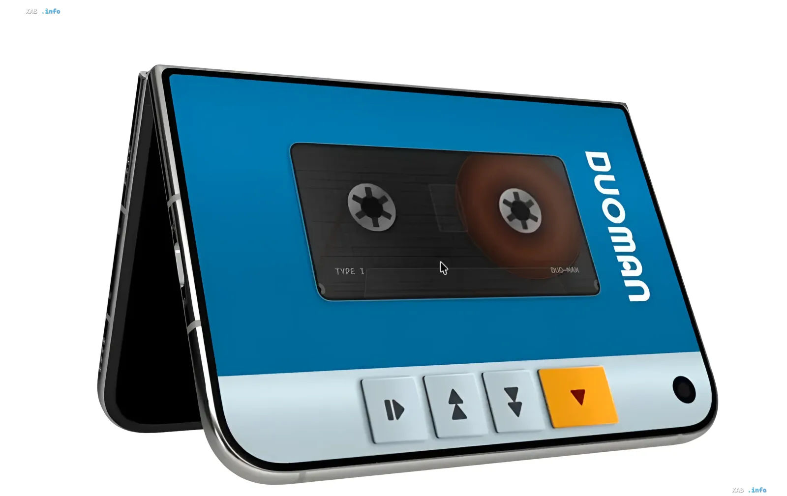 Ностальгическое приложение Duo-Man в виде кассетного плеера Walkman на складном iPhone Duo