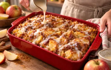 Осенняя шарлотка-синабон с яблоками и корицей