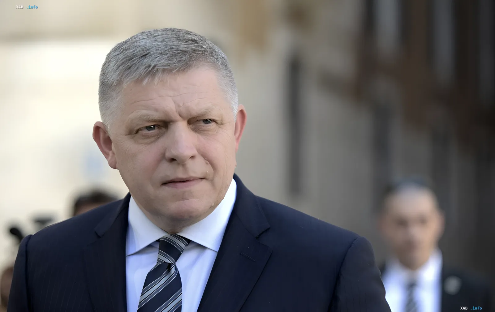 Der slowakische Premierminister Robert Fico bei einer Regierungssitzung