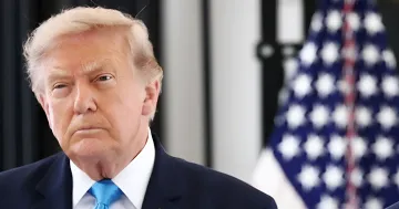 US President during a speech